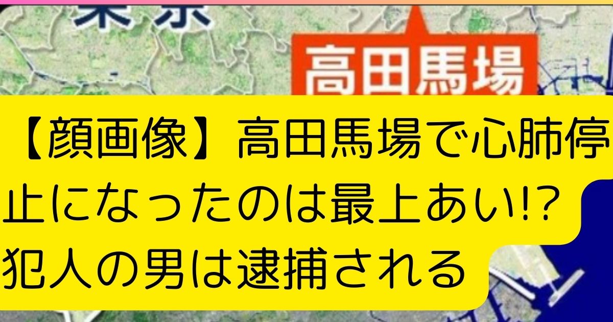 【顔画像】高田馬場で心肺停止になったのは最上あい!?犯人の男は逮捕される